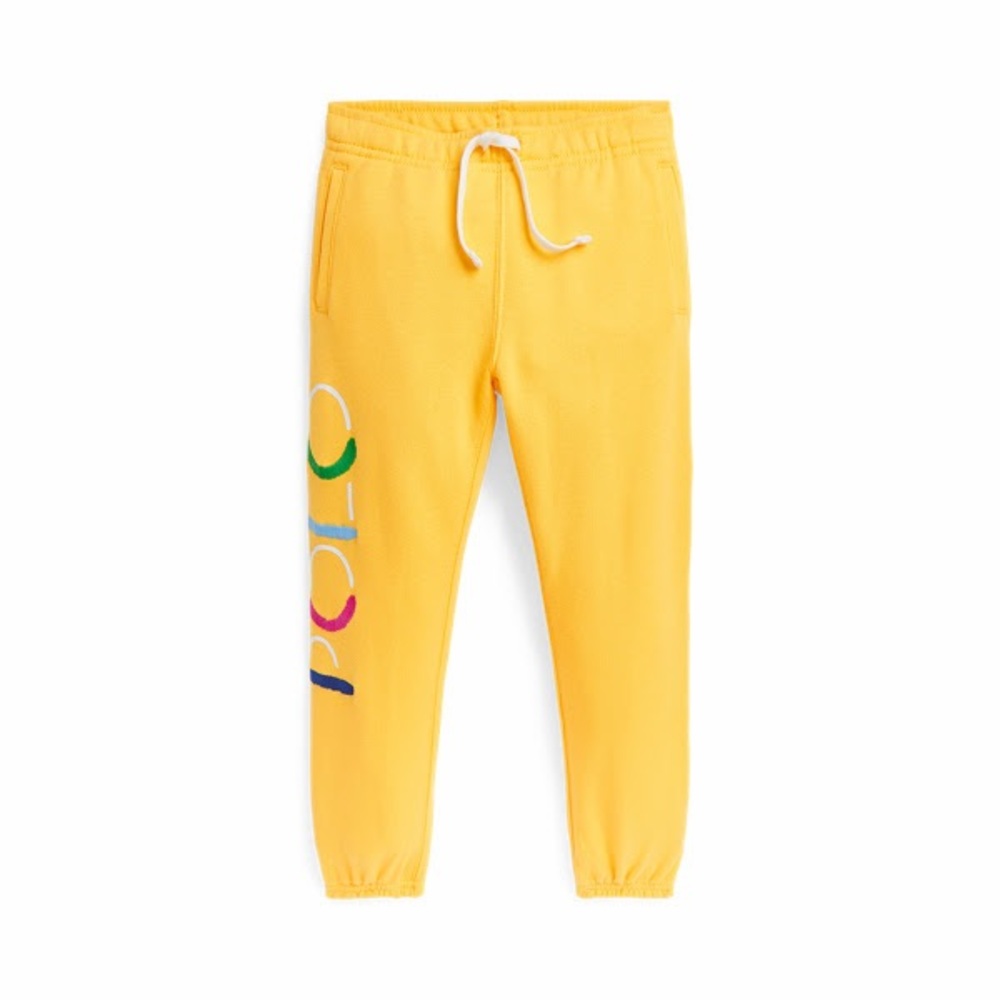Polo by Ralph Lauren Kids Yellow Sweatpants with Multicolor Logo